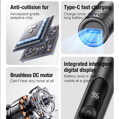 Professional Electric Nose Ear Hair Trimmer for Men & Women, Portable, USB Rechargeable, Compact