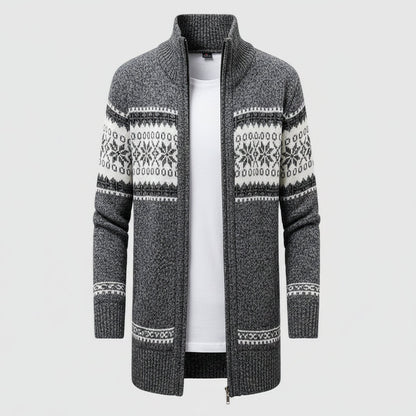 Oversized Open Front Cardigan with Ribbed Trim and Set In Pockets