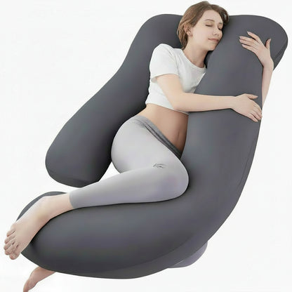Cooling U Shaped Full Body Pillow with Removable Cover