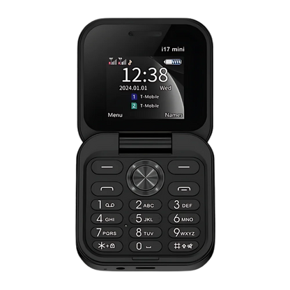Compact Folding Cell Phone with Dual Nano SIM, Color Display and Rear Camera