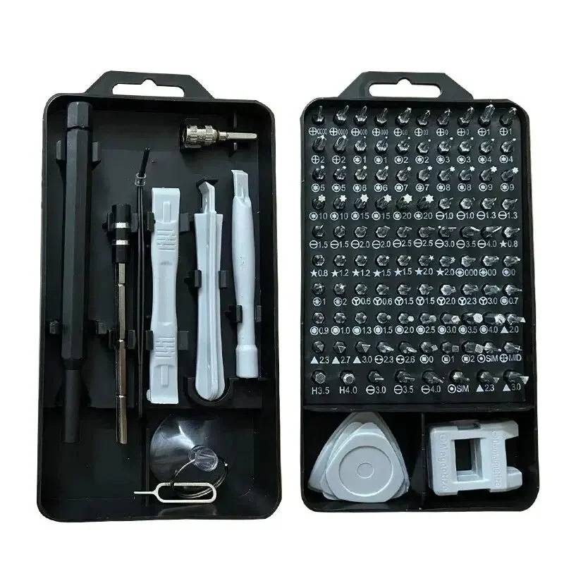 115 Piece Bit Screwdriver Set with 98 Chromium Vanadium Bits, Flexible Shaft and Magnetizer for Electronics