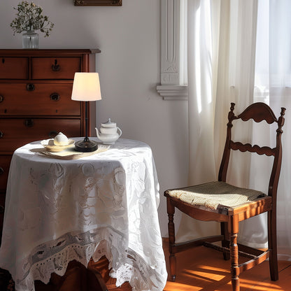 Rechargeable Table Lamp with Touch Dimming Control and Fabric Shade