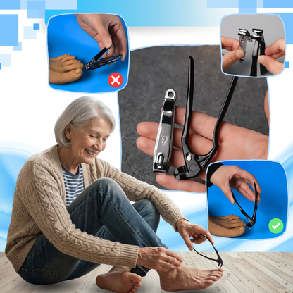 Easy Reach Long Handle Nail Catcher Clipper - Ozerty