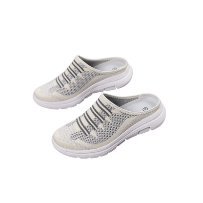 Easy Slip-On Comfort Flat Mules -Beige - Ozerty