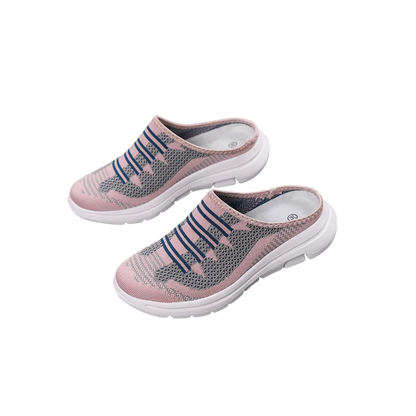 Easy Slip-On Comfort Flat Mules -Pink - Ozerty