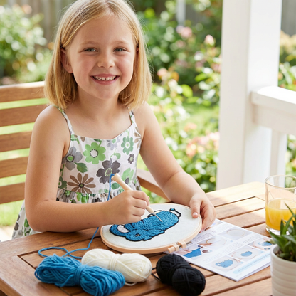 Beginner Punch Needle Embroidery Kit with Cute Animal Design Options