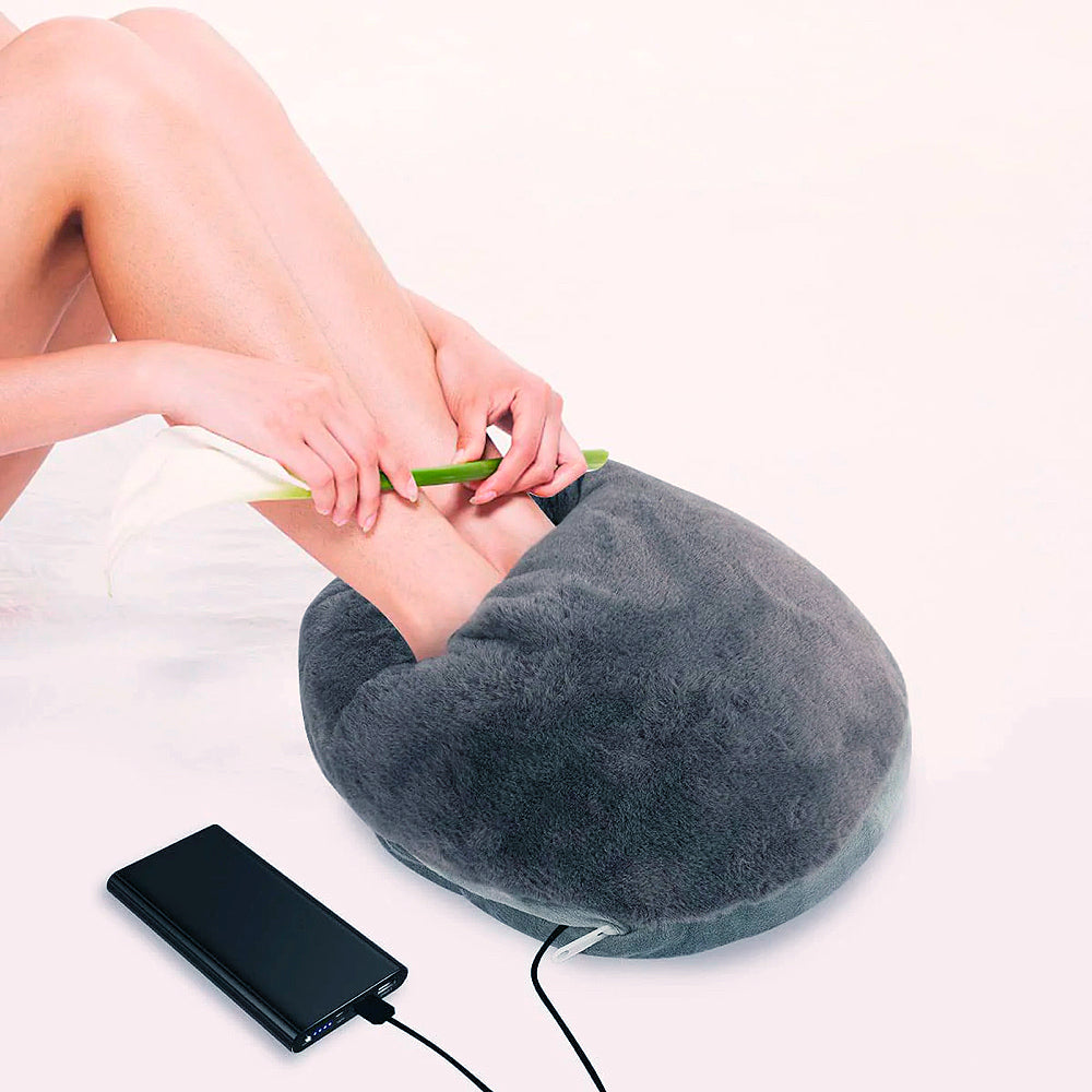 Electric Foot Warmer with Removable Heating Pad and Ankle Coverage for Cold Weather