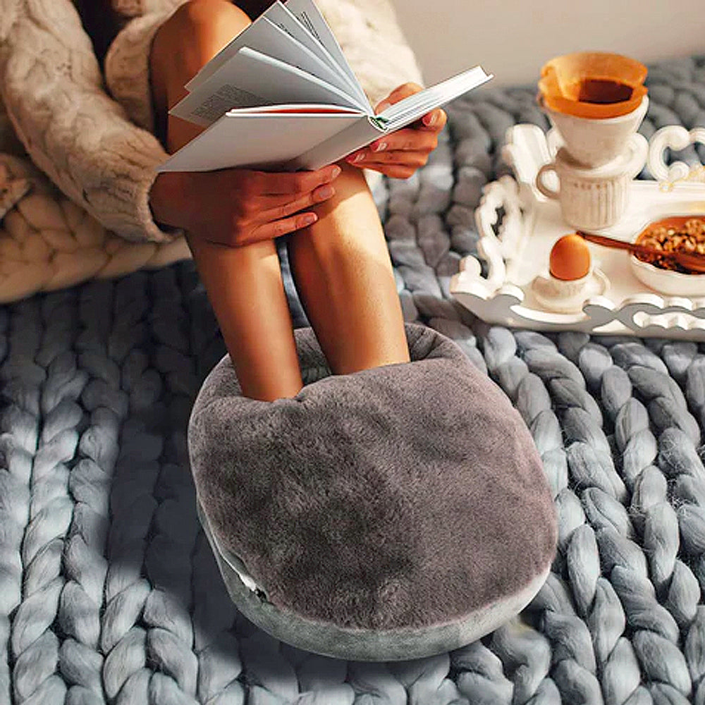 Electric Foot Warmer with Removable Heating Pad and Ankle Coverage for Cold Weather