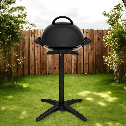 Electric Grill with Removable Stand and Adjustable Temperature For Indoor/Outdoor Use