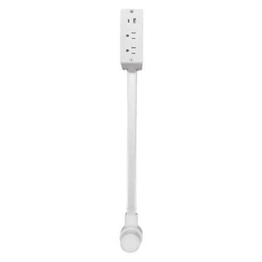 Retractable Power Outlet with 2 AC Sockets and Fast Charging Ports