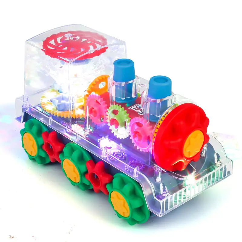 Musical Steam Train Toy with Glowing Lights and Automatic Motion for Kids Playrooms