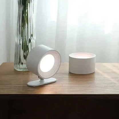 Cordless Magnetic Wall Lamp with 360° Rotation and Adjustable Brightness, 3 Color Temperatures
