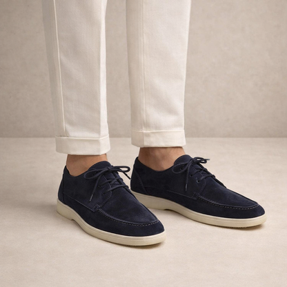Round Toe Loafers with Cushioned Footbed and Grip Sole for Everyday Wear