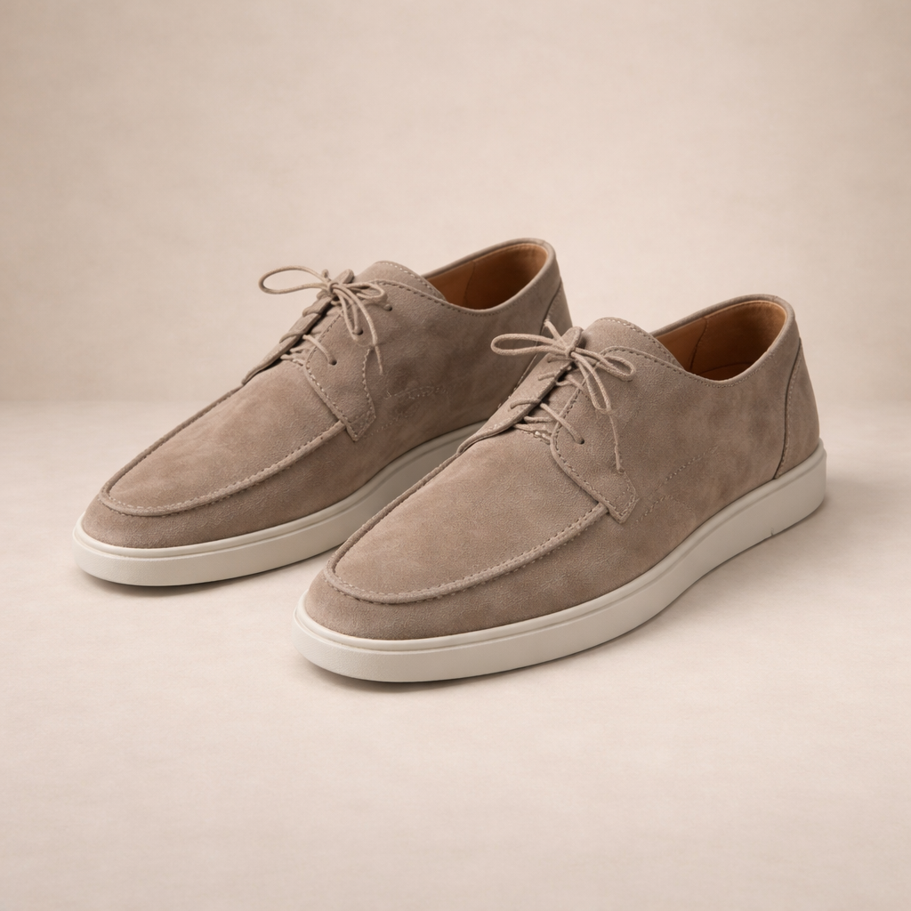 Round Toe Loafers with Cushioned Footbed and Grip Sole for Everyday Wear