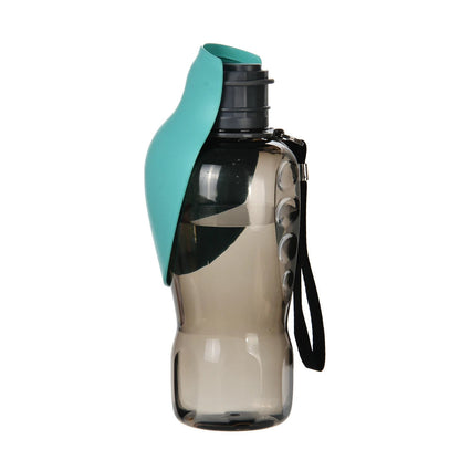 Dog Water Bottle with Foldable Bowl and Leakproof Locking System, 27oz Capacity