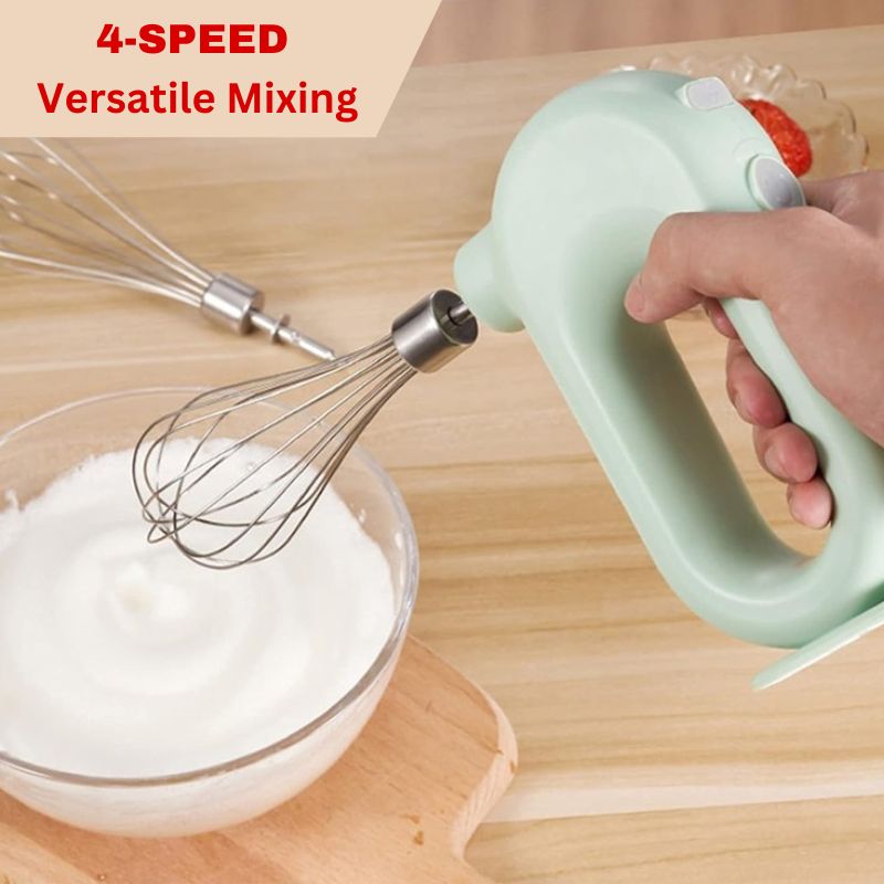 Portable 4-Speed Cordless Hand Mixer