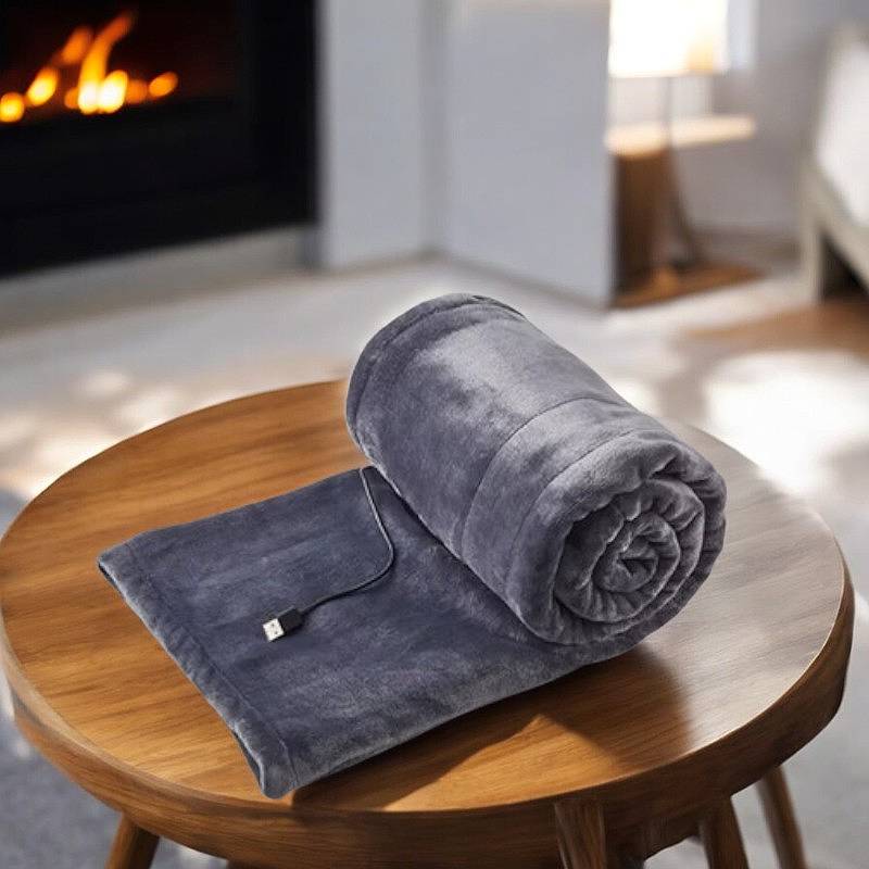 Portable Electric Heated Blanket with Adjustable Warmth Settings - 39"x31"