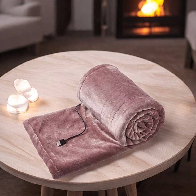 Portable Electric Heated Blanket with Adjustable Warmth Settings - 39"x31"