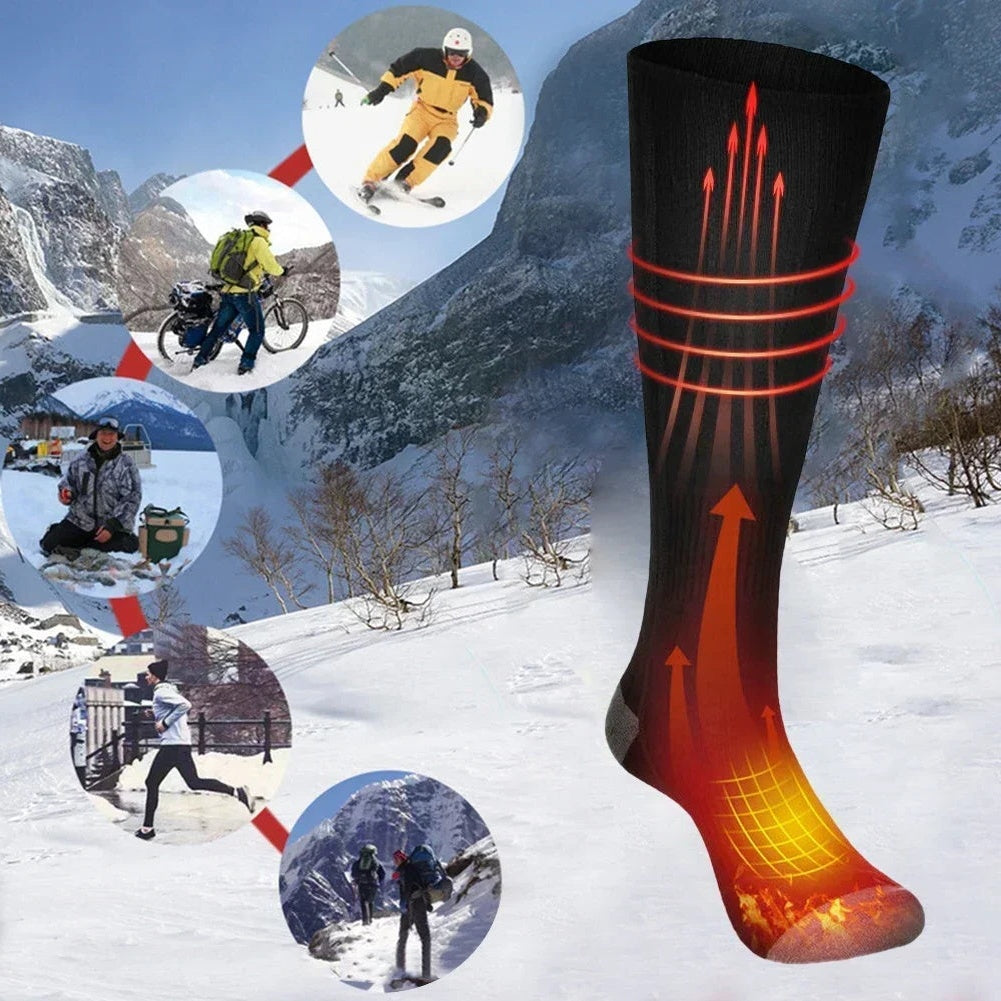 Heated Socks with Spiral Wire System and Three Temperature Settings, 10-Hour Battery