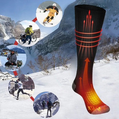 Heated Socks with Spiral Wire System and Three Temperature Settings, 10-Hour Battery