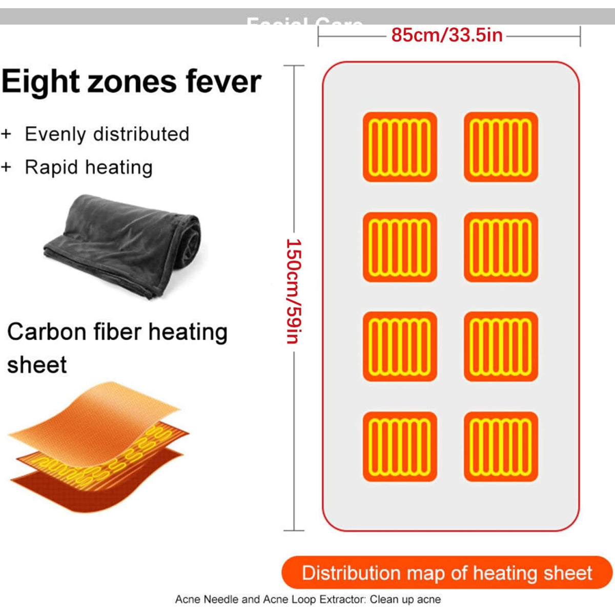 Heated Shawl with Zipper and Three Temperature Settings, Machine Washable