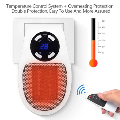 Mini Portable Heater with LED Display and Smart Temperature Control