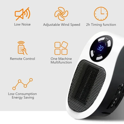 Mini Portable Heater with LED Display and Smart Temperature Control