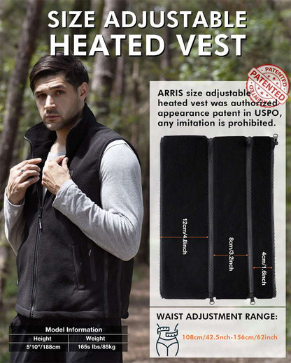 Rechargeable Heated Vest and Beanie Hat Set with 8 Heating Zones for Cold Weather