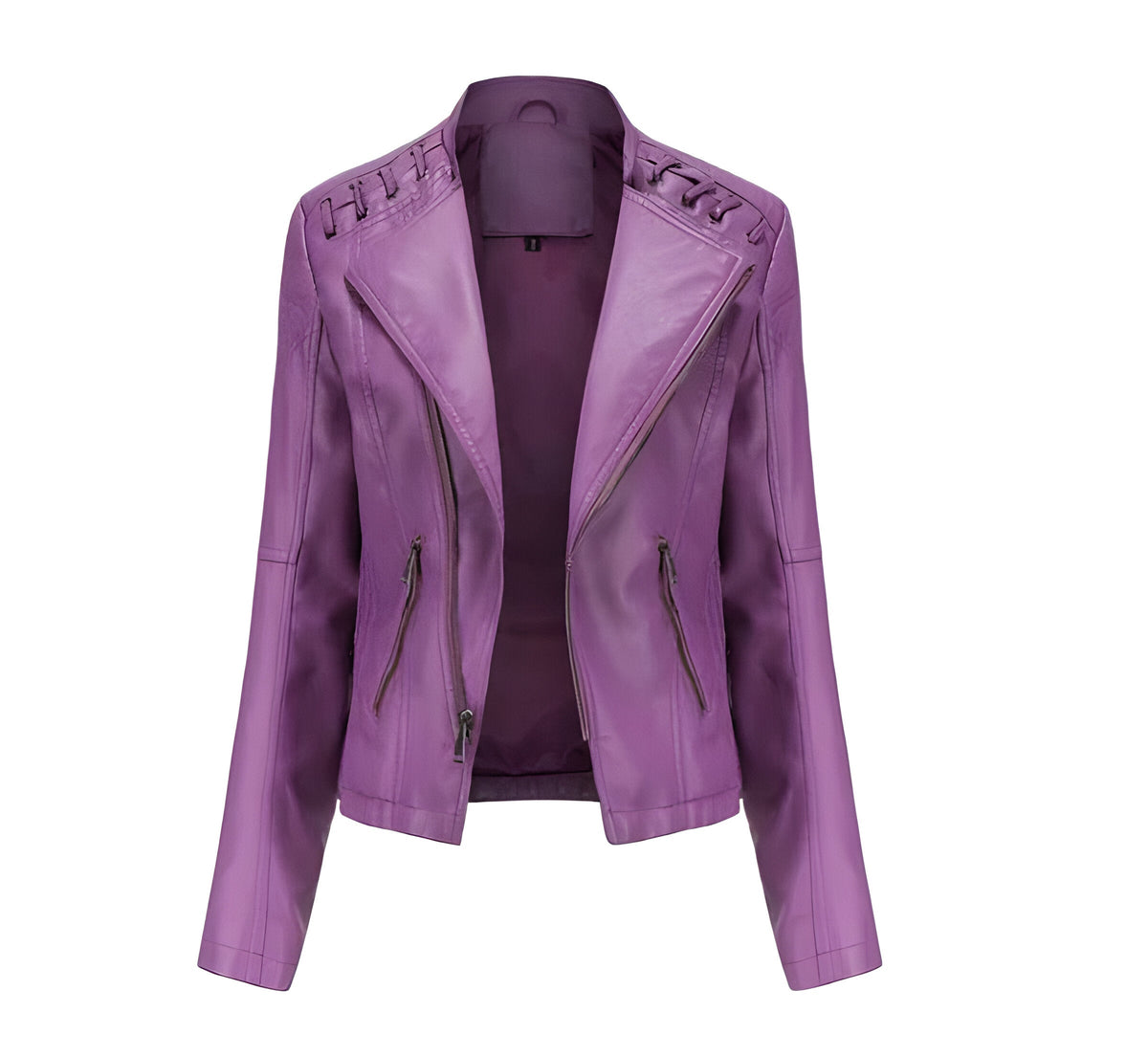 Vintage Jacket with Hidden Nickel Zipper and Polyester Lining for Women