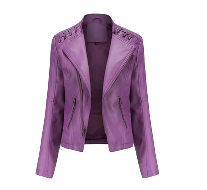 Vintage Jacket with Hidden Nickel Zipper and Polyester Lining for Women