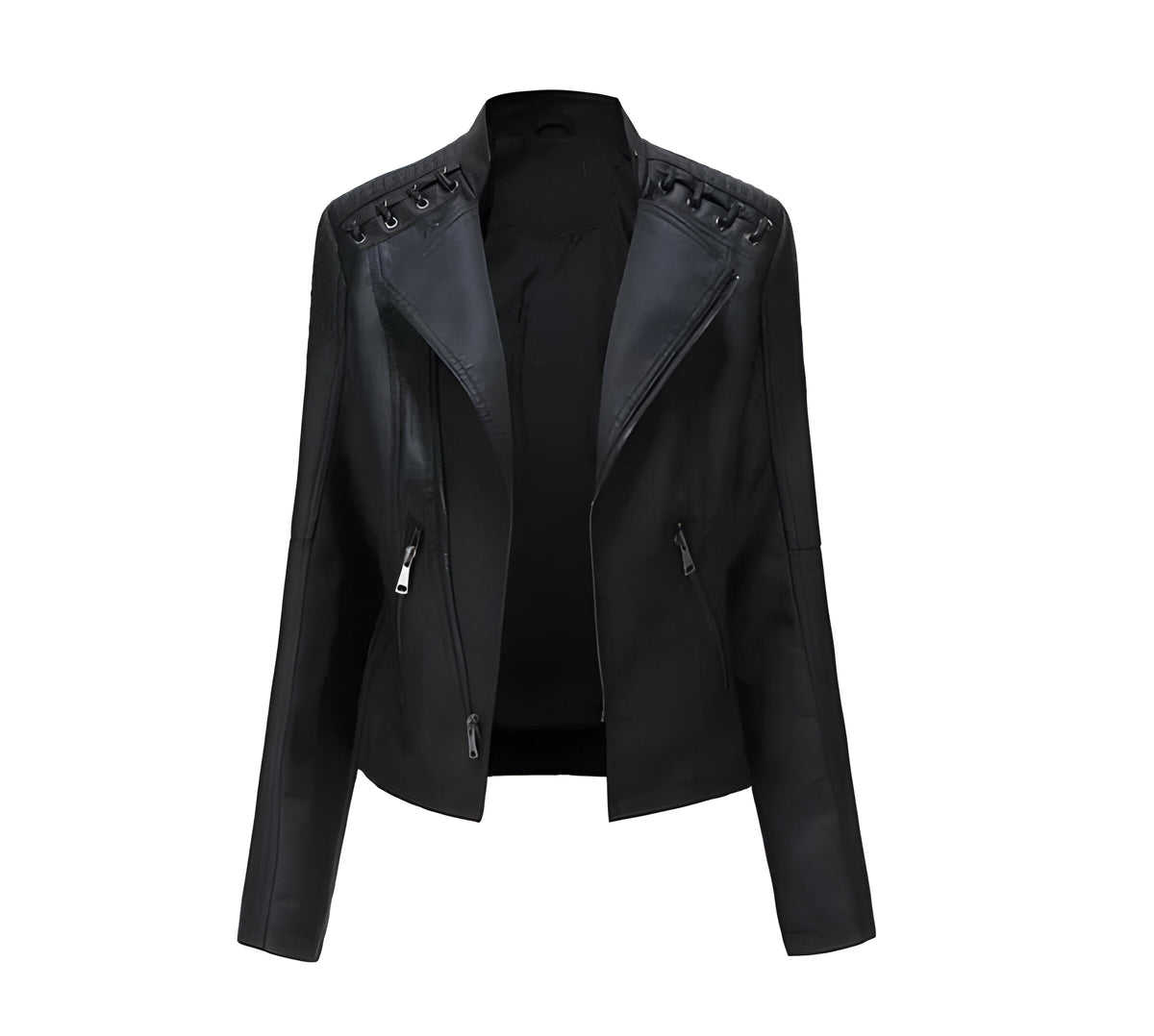 Vintage Jacket with Hidden Nickel Zipper and Polyester Lining for Women