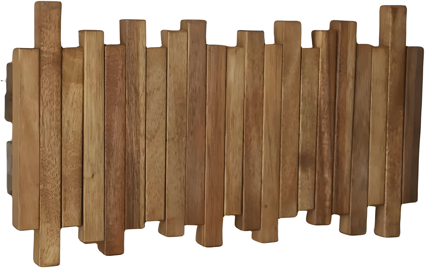 Natural Wood Coat Hook Rack