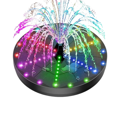 Solar Fountain with 60 LED Lights