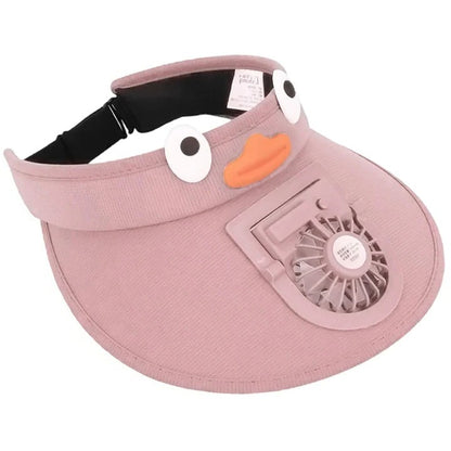 Kids Sun Visor Hat with Cooling Fan Hat