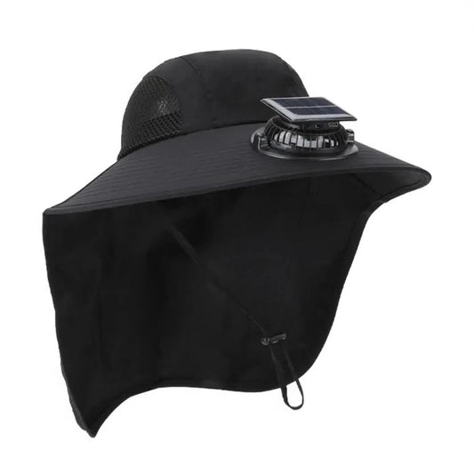 Solar Fan Hat with Wide Brim UV Protection