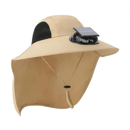 Solar Fan Hat with Wide Brim UV Protection