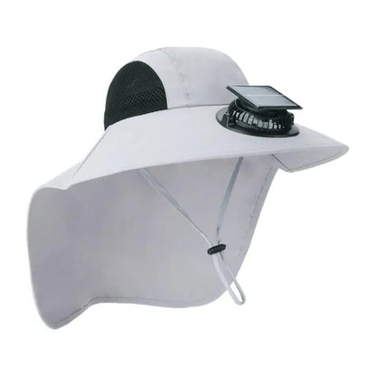 Solar Fan Hat with Wide Brim UV Protection