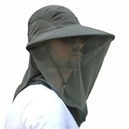 Breathable Sun and Mosquito Protection Wide Brim Hat