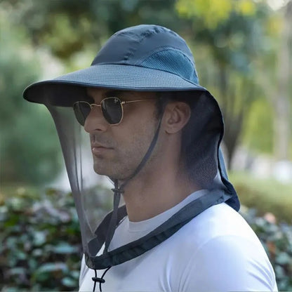 Breathable Sun and Mosquito Protection Wide Brim Hat