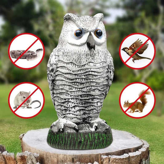 Realistic Owl Decoy Bird Repeller