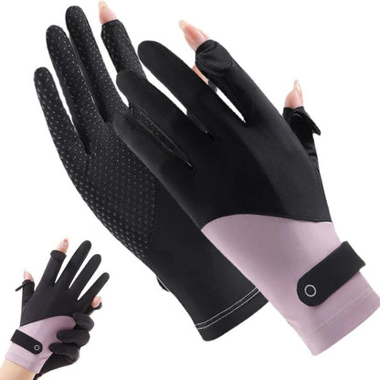 Womens Breathable UV Sun Protection Driving Gloves