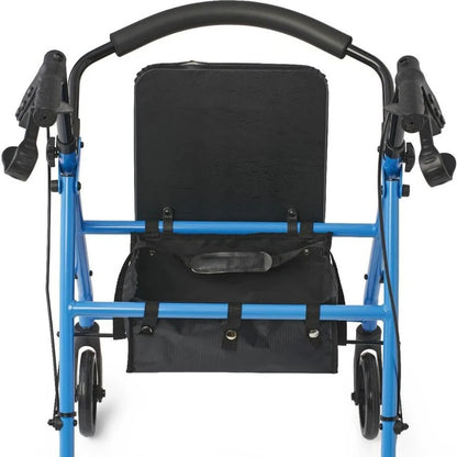 Folding Lightweight Steel Rollator with Seat