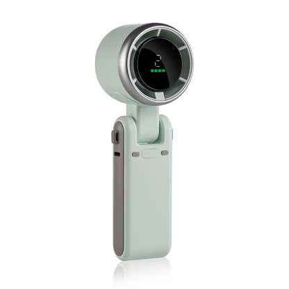 Foldable Handheld Turbo Fan with Digital Display