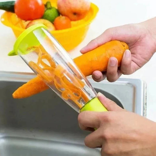 Multifunction Apple and Vegetable Peeler with Storage Tube