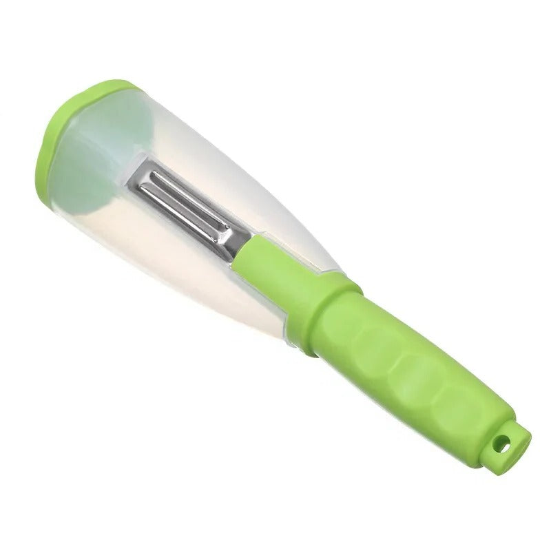 Multifunction Apple and Vegetable Peeler with Storage Tube