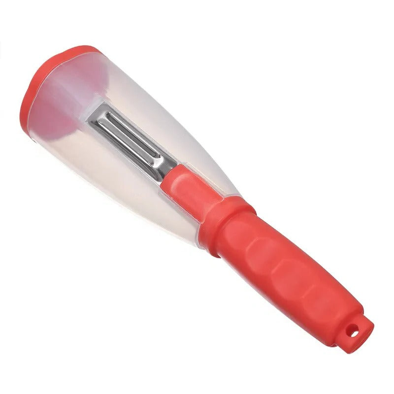 Multifunction Apple and Vegetable Peeler with Storage Tube