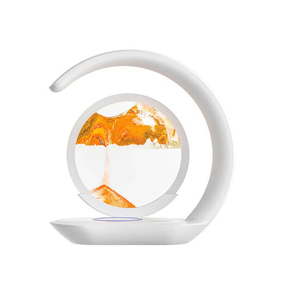 3D Sand Art Table Lamp with Wireless Charger