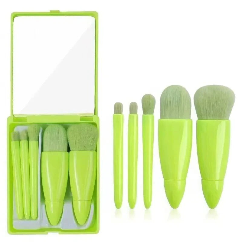 Mini Makeup Brush Set with Mirror