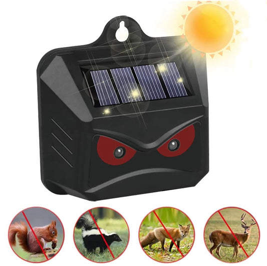 2pcs Solar Powered Ultrasonic Animal Repellent
