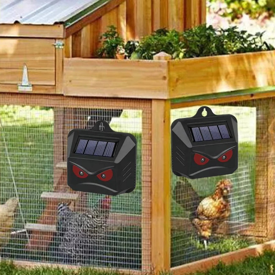 2pcs Solar Powered Ultrasonic Animal Repellent